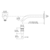 KOHLER COMPONENTS WALL MOUNTED LAVATORY SPOUT-TUBE 23890T-2MB BRUSHED MODERNE BRASS