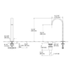 KOHLER COMPONENTS TALL LAVATORY SPOUT (W/O HANDLES) WITH CLICK DRAIN - RIBBON 77966T-AF FRENCH GOLD