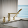 KOHLER COMPOSED 3 HOLE BATH FILLER & HANDSHOWER 73078T-B4-AF FRENCH GOLD