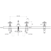KOHLER ARTIFACTS WIDESPREAD HANDLES - PRONG 98068T-3M-CP POLISHED CHROME