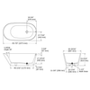 KOHLER BRAZN LITHOCAST GLOSS FS BATH (HONED BLACK) OVAL 21388T-HB1