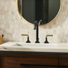 KOHLER OCCASION WIDESPREAD LAVATORY C SPOUT W /LEVER HANDLES EX27100T-4-BMB MATT BLACK + BRUSHED MODERNE BRASS