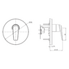 KOHLER MODULO RECESSED SHOWER VALVE & TRIM - AVID 97365T-B4-CP POLISHED CHROME