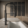 KOHLER PURIST SEMI PRO T KITCHEN FAUCET 24982T-4-BL MATTE BLACK