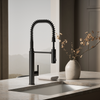 KOHLER PURIST SEMI PRO T KITCHEN FAUCET 24982T-4-BL MATTE BLACK