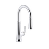 KOHLER TONE PULL DOWN KITCHEN FAUCET 23764T-4-CP POLISHED CHROME