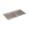KOHLER CAIRN OFFSET SR/UC SINK, UM1 DUAL 840 MATTE TAUPE 27815T-2HD-CM3 MATTE TAUPE