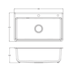 KOHLER CAIRN SGL BASIN SR/UC SINK, UM1 SINGLE 800 MATTE TAUPE 27816T-2HD-CM3 MATTE TAUPE