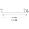 KOHLER OCCASION 24" TOWEL BAR EX27061T-CP POLISHED CHROME