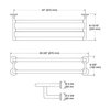 KOHLER COMPONENTS 24" DOUBLE TOWEL SHELF 78376T-AF FRENCH GOLD