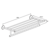 KOHLER CORALAIS 24" DOUBLE TOWEL HOTELIER  13448T-CP POLISHED CHROME