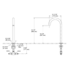 KOHLER COMPONENTS TALL LAVATORY SPOUT (W/O HANDLES) WITH CLICK DRAIN - TUBE 77965T-BL MATTE BLACK