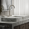 KOHLER COMPONENTS TALL LAVATORY SPOUT (W/O HANDLES) WITH CLICK DRAIN - TUBE 77965T-BN BRUSHED NICKEL