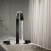 KOHLER COMPONENTS TALL LAVATORY SPOUT (W/O HANDLES) WITH CLICK DRAIN - RIBBON 77966T-BL MATTE BLACK