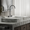 KOHLER COMPONENTS TALL LAVATORY SPOUT (W/O HANDLES) WITH CLICK DRAIN - RIBBON 77966T-BL MATTE BLACK