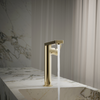 KOHLER COMPOSED TALL LAVATORY FAUCET - SIDE LEVER HANDLE 73168T-4-AF FRENCH GOLD