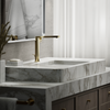 KOHLER COMPOSED TALL LAVATORY FAUCET - SIDE LEVER HANDLE 73168T-4-AF FRENCH GOLD