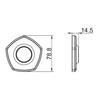 KOHLER OCCASION SHOWER ARM  ESCUTCHEON TRIM EX27054T-2MB BRUSHED MODERNE BRASS