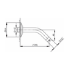 KOHLER SHOWER ARM W/ ROUND FLANGE 11626T-RGD ROSE GOLD