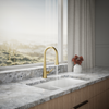 KOHLER TONE PULL DOWN KITCHEN FAUCET 23764T-4-2MB BRUSHED MODERNE BRASS