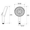 KOHLER Statement Round Handshower with WaterMind Technology R28694T-CP Polished Chrome