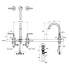 KOHLER OCCASION WS LAV C SPOUT W /LEVER HNDLS EX27100T-4-BRD VIBRANT BRUSHED ROSE GOLD