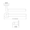 COMPONENTS TOWEL ARM  78377T-BRD VIBRANT BRUSED ROSE GOLD