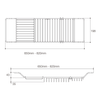 KOHLER STAINLESS STEEL BATH SHELF