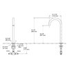 KOHLER COMPONENTS TALL LAV SPOUT (W/O HANDLES) WITH CLICK DRAIN - TUBE 77965T-BRD BRUSHED ROSE GOLD