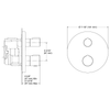 KOHLER MODULO RECESSED THERMOSTATIC B/S VALVE & TRIM - GEOMETRIC 99727T-9-AF FRENCH GOLD