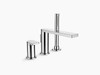 KOHLER COMPOSED 3 HOLE BATH FILLER & HANDSHOWER 73078T-B4-CP POLISHED CHROME