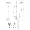 KOHLER ALEO 3-WAY SHOWER COLUMN  (RE-HEAD) 26245T-C4-CP POLISHED CHROME