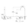 KOHLER COMPONENTS TALL LAV SPOUT (W/O HANDLES) WITH CLICK DRAIN - RIBBON 77966T-BRT BRUSHED TITANIUM