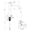 KOHLER COMPONENTS TALL SINGLE CONTROL LAV WITH DRAIN 77959T-4A-BRT BRUSHED TITANIUM