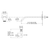 KOHLER COMPONENTS WALL MOUNTED LAV SPOUT-RIBBON 23888T-BRT BRUSHED TITANIUM