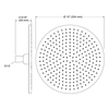 KOHLER CONTEMPORARY RAINHEAD 10" WITH WATER MIND - ROUND 33412T-PGP POLISHED GRAPHITE