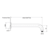 KOHLER KATAYLST AIR WALL-MOUNT SHOWER ARM - 19" 15397T-B-BRT BRUSHED TITANIUM