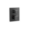 KOHLER MODULO RECESSED THERMOSTATIC B/S VALVE & TRIM - GEOMETRIC 99729T-9-PGP POLISHED GRAPHITE