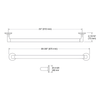 KOHLER COMPONENTS 24" TOWEL BAR 78373T-2MB BRUSHED MODERNE BRASS