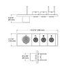 ANTHEM THREE-OUTLET RECESSED MECHANICAL THERMOSTATIC CONTROL EX26347T-9-RGD POLISHED ROSE GOLD