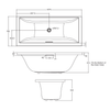 KOHLER EVOK 1.5M ACYLIC DROP IN BATH 15341T-0