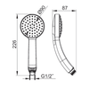 CITRUS SINGLE FUNCTIONAL HAND SHOWER R98220T-CP Polished Chrome