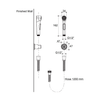 ELATE HYGIENE SPRAY WITH HOSE & BRACKET 97258X-B-BL Matte Black