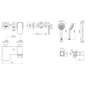 KOHLER PARALLEL EXPOSED BATH AND SHOWER FAUCET 23494T-ZZ-BV Brushed Bronze