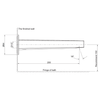TAUT BATH SPOUT WITHOUT DIVERTER  74046X-B-CP Polished Chrome