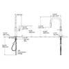 CAIRN OFFSET SR/UC SINK, UM1 + CRUE PULL DOWN KITCHEN FAUCET