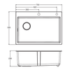 NEOROC LADENA SGL SR/UC/TI SINK,UM1,700 + TAUT KITCHEN FAUCET W/PULL-DOWN SPOUT - LEVER HANDLE