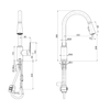 NEOROC LADENA SGL SR/UC/TI SINK,UM1,600 + TAUT® PULL DOWN KITCHEN FAUCET