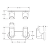 KOHLER AVID DOUBLE ROBE HOOK 97500T-PGP POLISHED GRAPHITE