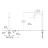 KOHLER COMPONENTS TALL LAVATORY SPOUT (W/O HANDLES) WITH CLICK DRAIN - TUBE 77965T-PGP POLISHED GRAPHITE